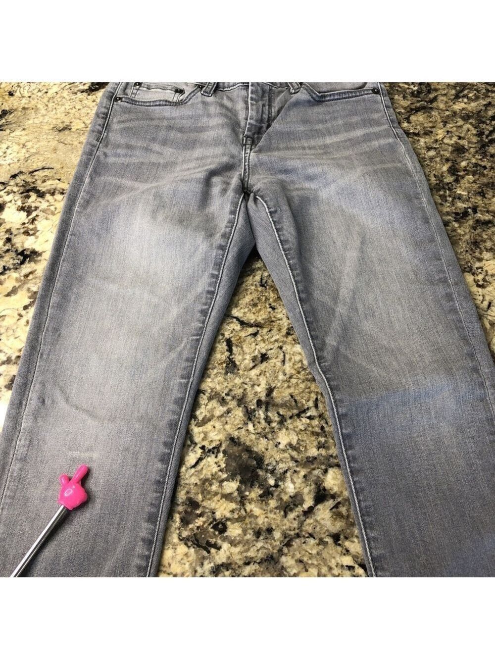 Size 25/0 Banana Republic High Rise Skinny Women Stretchy Jeans Distressed PK - Picture 10 of 16